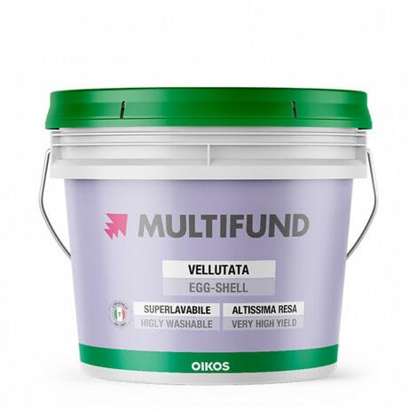 OIKOS MULTIFUND Pittura per pareti ALTISSIMA QUALITÀ Superlavabile Velluta ELEVATA RESA Bianco (LT. 4)