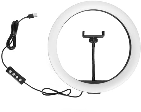 Yuecoom Anneau Lumineux LED, Éclairage Annulaire Professionnel À Économie D'énergie pour Selfie avec Support pour Diffusion en Direct De Vidéos De Maquillage, 1/4 Fileté