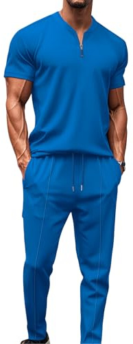 DONYKARRY 2 Pezzi Tute Da Ginnastica Da Uomo Casual Atletica Jogging Abiti Estiva Uomo Per La Palestra Abbigliamento