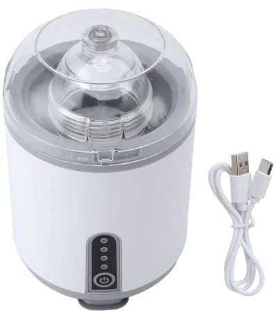 Spinner à œufs électrique 1200 mAh, mélangeur de jaune d'œuf blanc, mélangeur électrique d'œufs dorés, mélangeur automatique rechargeable de jaune d'œuf blanc avec transparent (White)