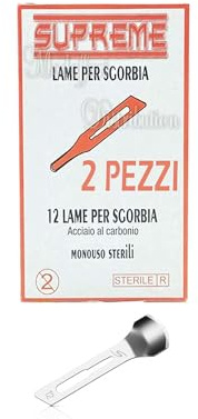 Lame per sgorbia monouso sterili 12 pezzi numero 12