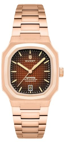 DUXOT Colmar Automatikuhr für Herren, 38 mm, mit massivem Edelstahlarmband, DX-2069