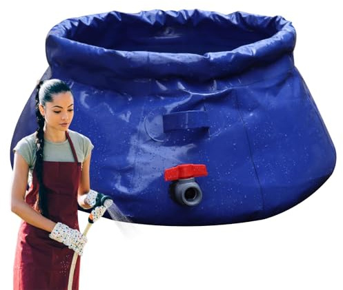 Sac de stockage d'eau - Collecteur d'eau de pluie, économie d'eau | Tonneau d'eau réutilisable avec design de robinet, système d'irrigation du collecteur d'eau de pluie, réservoirs d'eau de jardin,
