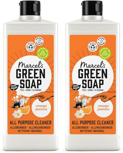 Marcel's Green Soap - Allzweckreiniger Orange & Jasmin- Oberflächenreiniger - 100% Umweltfreundlich - 100% Vegan - 97% Biologisch abbaubar - 750 ml (Packung mit 2)