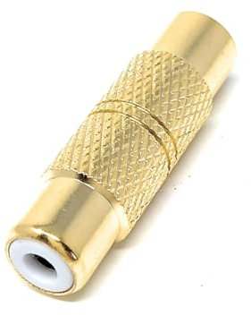 DRUT RCA Female to RCA Female Coupler, Single Phono Socket to Socket Adapter for RCA Cables, Speakers, Amplifiers, and Audio Systems (1, Gold)