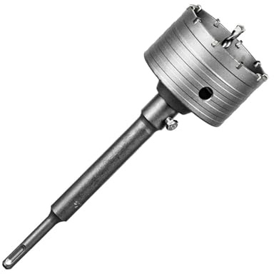 Wouueso de scies cloches pour béton 4-5/16 (110 mm) en acier avec tige de bielle SDS Plus de 220 mm