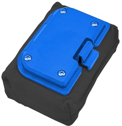 Blue Grill Brush Bristle Free, Replaceable BBQ Cleaning Head Accessories Cleaner, Black Wavy Pad Perfect for Stainless Steel, Porcelain, Cast Iron Grates Round Rectangle Grates