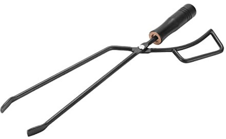 POPETPOP Holzkohle Klemme Mit Holzgriff Für Feuerstellenzange Camping-brennholzzange Grillkohleklammer Outdoor Campingzubehör Für Bbq Und Lagerfeuer