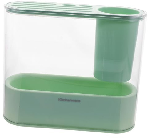 KOCKSHION Porte-couteaux Et Porte-couverts Robuste Avec Égouttoir Intégré Organisateur De Cuisine Multi-usage Pour Spatules Baguettes Et Cuillères Rangement Vertical Pour Accessoires De Tabl