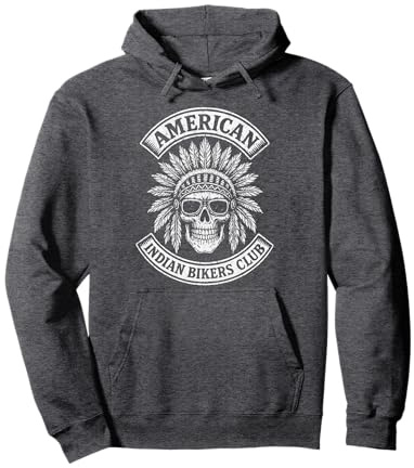 American Motorcycle Indian Bikers Club - Chopper Biker Pullover Hoodie