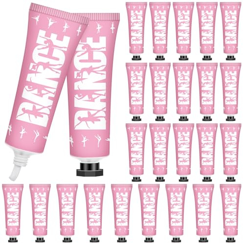 Loopeer 24 Pack Dance Themed Hand Cream Bulk Dancer Team Gifts Dance Competition Recital Party Favors Ballet Mini Hand Lotion Moisturizing for Women Dancing Graduation Teacher Ballet Ballerina Lovers