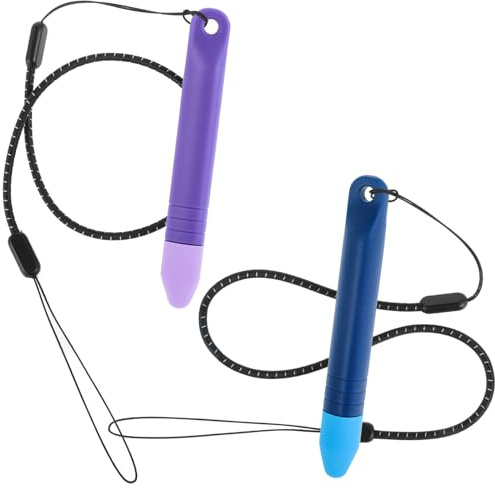 Guduling 2pcs Kids Stylus Pen for Tablet, Kid-Friendly Stylus Pens for Touch Screens with Tethers Compatible with Phone,Tablets,Drawing Pads,Blue/Purple