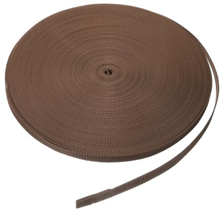 QUARKZMAN 50m Rolladengurt 14 mm für Rolladen Aufschraubwickler Braun | Türen Fenster Rolladen Gurtband Jalousie Rollladen Austauschen Reparaturset, Gurtwickler Aufputz