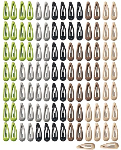 Thapncow Lot de 30 pinces à cheveux pour filles, 3cm Barrette Cheveux Fille, Pinces à Cheveux Fille Snap Barettes BB Barrettes à Cheveux en Métal- Pour filles et enfants