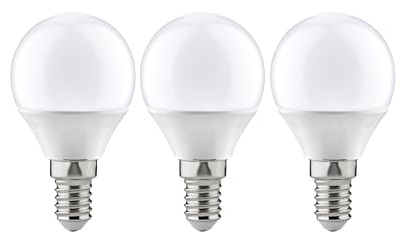 Paulmann 28537 Pack de 3 LED Ampoule Sphérique, 3x5,5W, E14, 230V, 2700K, Opale