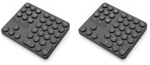 Fiorky 2pcs Pavé Numérique sans Fil, Mini Pavé Numérique sans Fil 2,4G 35 Touches Clavier Numérique Comptabilité Pavé Numérique Clavier Externe pour Ordinateur Portable Bureau PC MC
