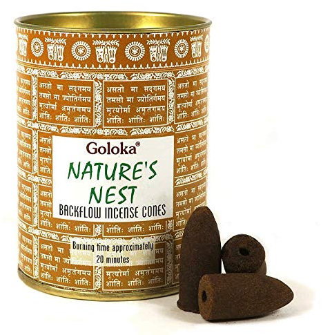 36 Conos de Incienso de Reflujo Nature´s Nest 20 Minutos 2 Latas Cono 2 (Lata de presentación)