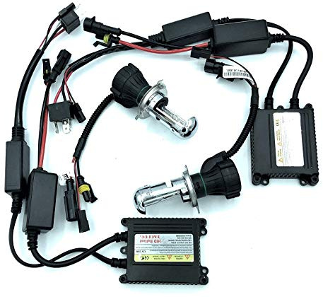 TEMPO DI SALDI Luci Xenon Slim Kit Centraline E Lampade Hid H4-3 6000K Luce Bianca 35W Auto