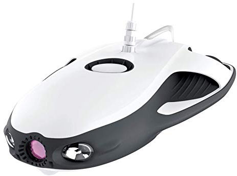 ADZHY Underwater Camera Drone, Explorer, 4K UHD Camera, 12MP Still Photos, 5 FPS Burst Mode, 32GB SD Card, White, Intermediate Skill Level, Wired Control, Automatic Exposure, Plastic Material