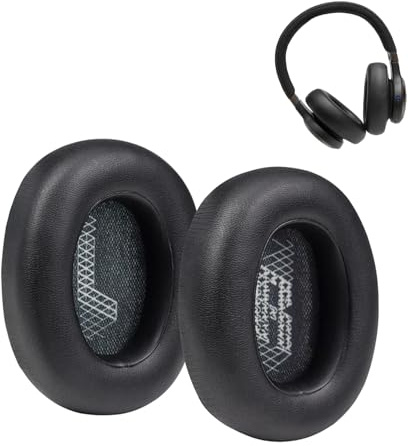 Ersatz-Ohrpolster für JBL Live 650BTNC/660 BTNC Headset, Ersatz-Ohrpolster aus Schaumstoff für JBL Live 650BTNC/660 BTNC Kopfhörer (Schwarz)