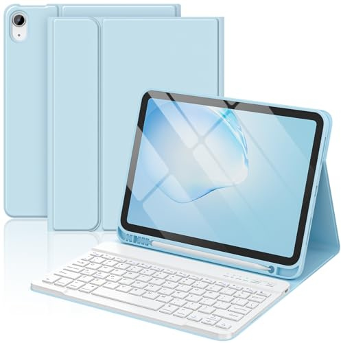 BQSS Funda de teclado para iPad Air de 11 pulgadas M3/M2 (2025/2024), funda de teclado inalámbrico para iPad Air de 10.9 pulgadas 5ª/4ª generación (2022/2020) desmontable para iPad Pro 1ª funda con