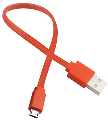Aquelo USB Fast Power Charging Charger Cable Cord for JBL Wireless Bluetooth Speaker Earphone Headphone - 0.65FT & Orange