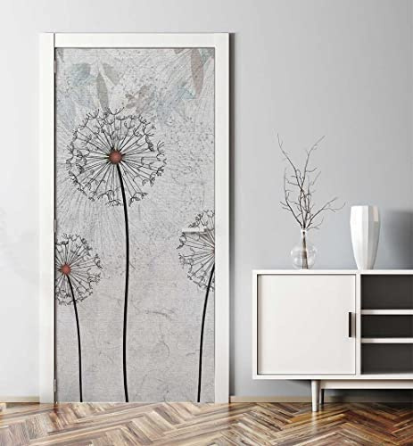 MyMaxxi Türtapete selbstklebend - Einteilige Türfolie 90x200 cm - Motiv: Auf ins Pusteblumenfeld Türklebefolie zum verschönern & bekleben der Tür - Türaufkleber aus Klebefolie