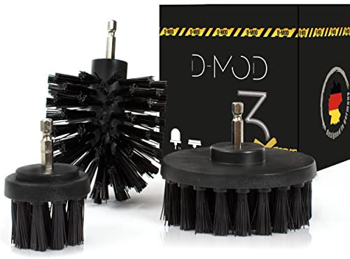 Cabezal de Cepillo Atornillador inalámbrico Duro, 3 Cabezales de Cepillo para Taladro Elimina la Suciedad Gruesa Extremadamente Duros cepillos de Limpieza para Piedra, Metal, Barbacoa, jardín, baño