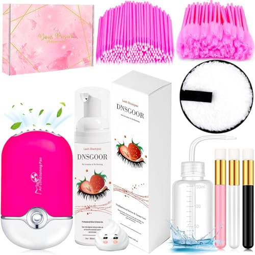 200ml/6.7fl.oz Professionell WimpernShampoo Lash Foam Cleanser USB Wimpern Föhn Reinigung Bürste Mascara Brush Wiederverwendung Makeup Entferner Pad Miniatur Pinsel Waschflasche