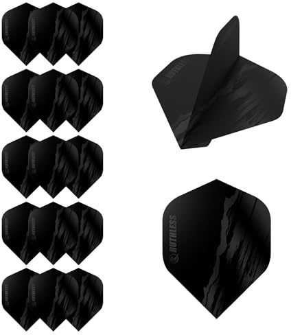 RUTHLESS Dart-Flights | Premium 100 Mikron Standard Nummer 2 Form Rip Torn Design, Rot, Weiß, Blau, Schwarz, mehrere Packungsgrößen