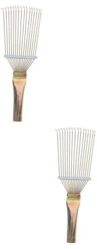FRCOLOR 2stücke Horse Grooming Rake Robuster Metall-haarbürste Für Pferde Und Schafe Langlebig Und Leicht Zu Reinigen Für Tierpflege Und Fellpflege