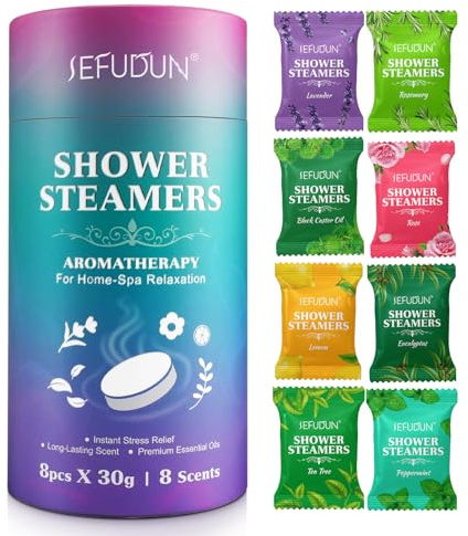 TIVLON 8 Duschbomben-Sets, 8 Natürliche Düfte, Bad-Geschenk-Set Für Frauen, Badebomben-Set, Aromatherapie Mit Ätherischen Ölen Für Entspannung Und Wohlbefinden, Neuheit, Nützliches Original