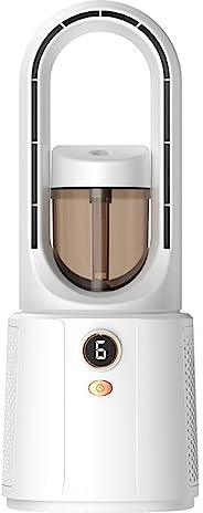 Oikabio Ventilador sin aspas USB silencioso escritorio dormitorio luz humidificador ventilador eléctrico ()