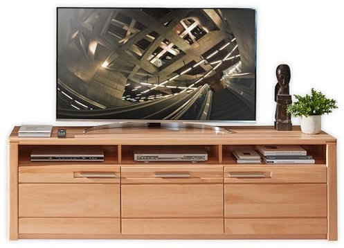 NATURE ONE TV-Lowboard in Kernbuche teil-massiv FSC-zertifiziert - Moderner TV Schrank mit viel Stauraum für Ihr Wohnzimmer - 190 x 58 x 45 cm (B/H/T)