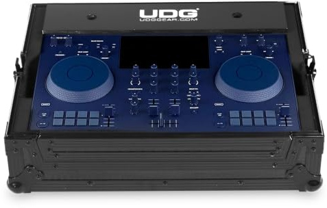 UDG Ultimate Flightcase AlphaTheta Omnis-Duo, Schwarz (U91099BL) | Robuste 9-mm-Sperrholzschale; Schmetterlingsverriegelungen; verstärkte Eckschützer; gepolstertes Schauminnere