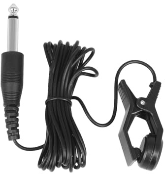 CCeCCe Guitar Pickups Clip-on Contact Microphone Vocal Pick Up Piezo Audio Transducer 1/4 Plug 9FT Cable Mic Pickup For Classical Acoustic Guitars Violin Mandolin Ukulele Tuner Sound Amplifier Speaker