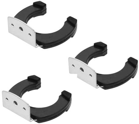 OFFSCH 3 Stück-pack Mikrofon Aufhänger zur Wandmontage aus Eisen und Gummi für Kabellose Mikrofone im Ktv mit Montagebohrung 28mm und Max Innendurchmesser 47mm