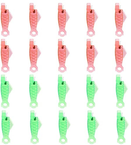 20 Stück Nadeleinfädler mit Fischmaul, Nadeleinfädler für Nähmaschinen Automatischer Nadeleinfädler für Nähmaschinen Einfacher Nadeleinfädler zum Nähen Basteln (Rot & Grün)