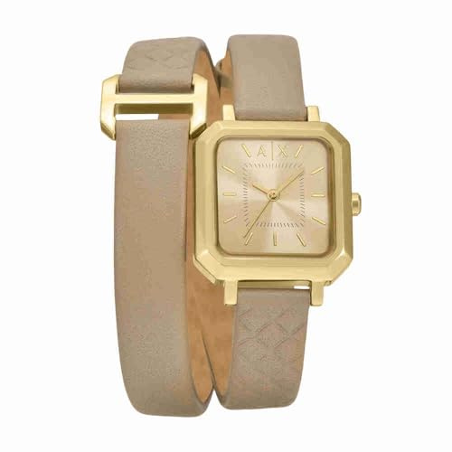 Armani Exchange Watch for Women, Quartz Movement and 40mm Case Size with Stainless Steel, Leather or Silicone Strap