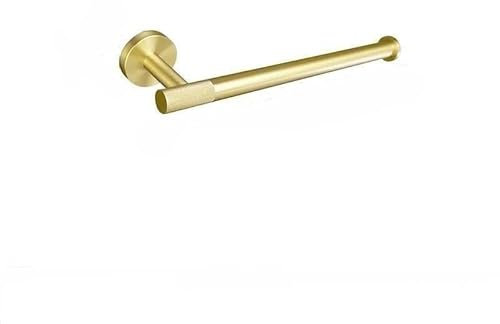 Goldenes Badezimmer-Hardware-Set mit Handtuchhalter, Handtuchstange, Bademantelhaken und Toilettenpapierhalter, gebürstetes Gold-Finish, stilvolles Badezimmer-Accessoire-Set für m