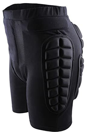 KOMBIUDA Pantalones Protectores Acolchados para Esquí y Snowboard Adultos y Niño Niña Amortiguación Resistente para Cadera Muslo y Sacro Negro XS para Deportes De Invierno y Patinaje