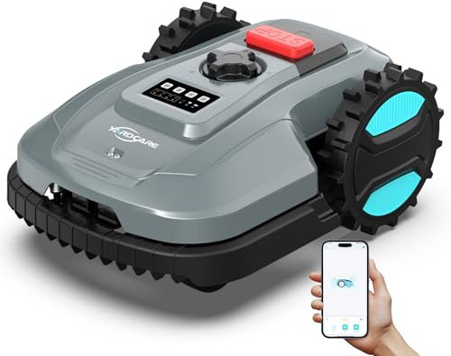 YARDCARE E400 Mähroboter mit App Steuerung,Max. bis zu 400m²,Rasenmäher Roboter mit Regensensor, IPX5 System,automatischer Ladefunktion,18cm Schnittbreite