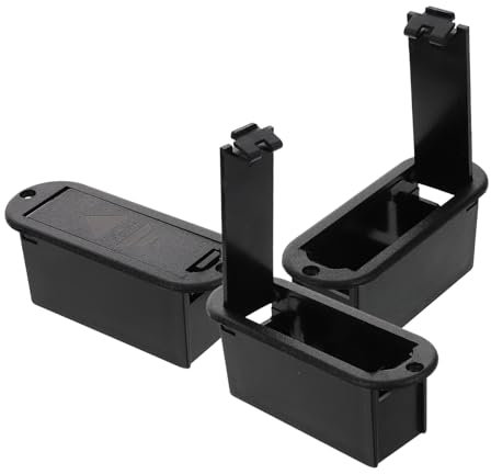 Yardwe 3pièces Boîtier De Batterie Pour Guitare Basse Étui De Rangement Avec Insert Éponge Protection Et Anti-bruit Couvercle Sécurisé