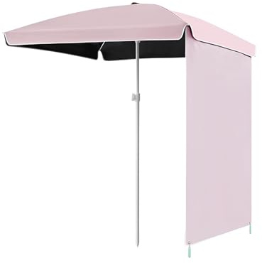 PQPQLI Ombrellone Quadrato 160x160cm, Ombrellone da Spiaggia con Manovella, Ombrellone Parasole Resistente all'Acqua E al Sole con Telo Parasole, Senza Base(Pin)