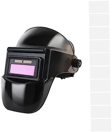 VILLCASE De Soldadura Automática Oscurecimiento, Facial Pc, Filtro Lcd Anti-uv e Ir, Casco Ligero Para Soldadura Eléctrica, Incluye 10 Protectores Para Uso Industrial