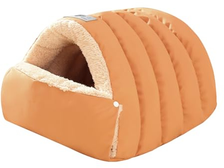 Misaakoeq Katzenbett - Weiches Halb Umschlossenes Haus | Katzenbaby Bett Höhle Schlafsack,Für Kätzchen Hund Schlafen Zuhause Reisen Wohnzimmer Schlafzimmer Boden Hundezwinger Unterschlupf Innen Außen