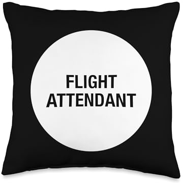 Flight Attendant Circle Throw Pillow