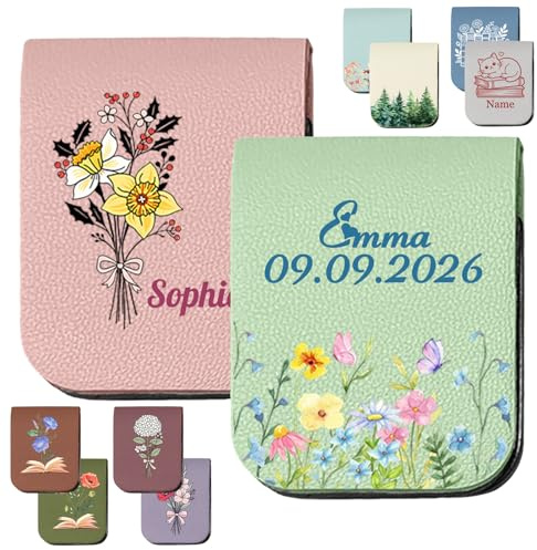 Marcapáginas de cuero magnético personalizado para los amantes de la lectura, marcapáginas con nombre personalizado, regalo para mujeres, hombres, profesores, amantes de los libros