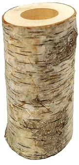 Kerzenhalter aus Birkenholz - Höhe 15 cm | Kerzenständer, Teelichthalter, Birkenstamm, Massivholz