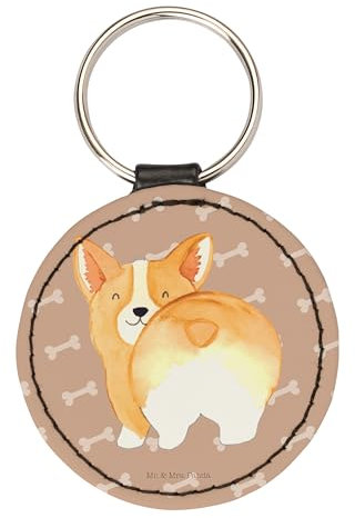 Mr. & Mrs. Panda Schlüsselanhänger Corgi Po - Geschenk, schlüsselbund anhänger, Taschenanhänger, Hund, Hundebesitzer, mini, Schlüsselaccessoire, Selbstliebe, Spruch
